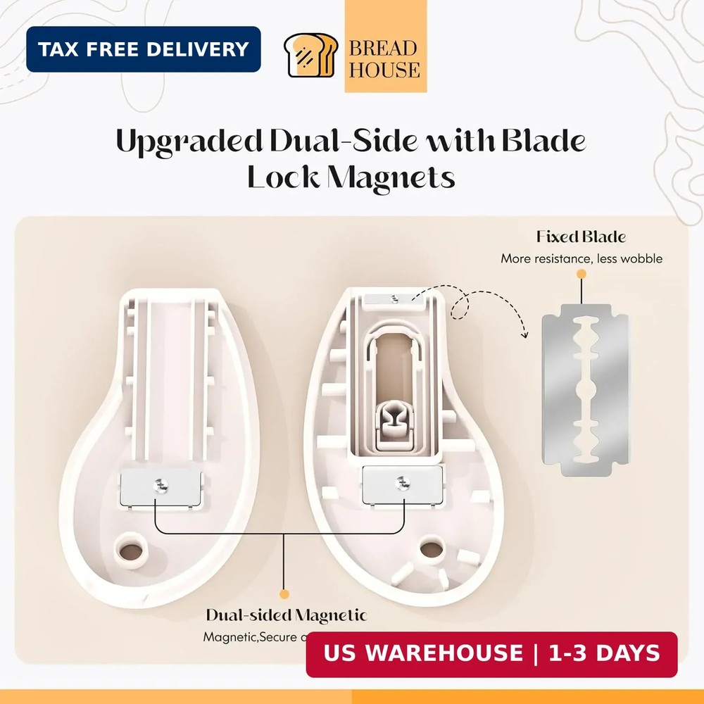 Bread Lame Sourdough Scoring Tool, Extractable & Magnetic Bread Scoring Tool, Br
