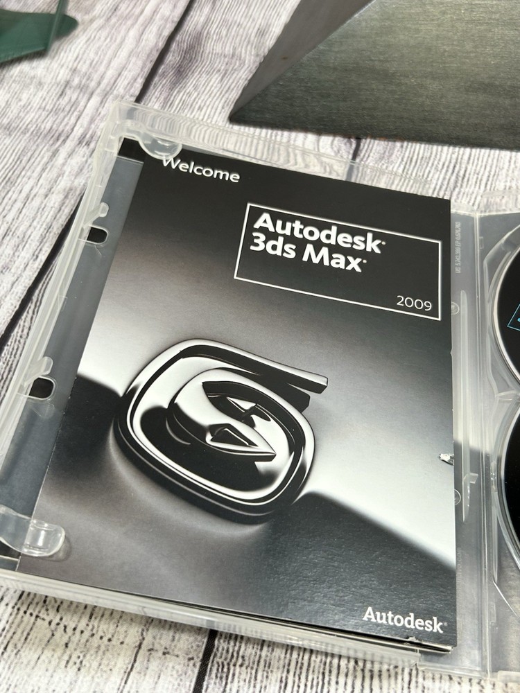 Autodesk 3ds Max 2009 Software Box & Discs PC 3D Modeling No Product Key