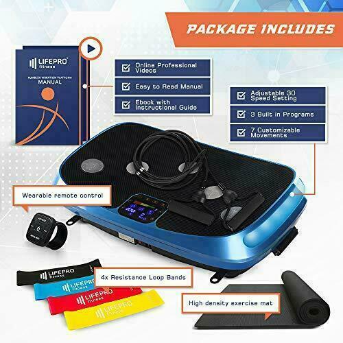 LifePro Rumblex 4D Vibration Plate Exercise Machine - Triple Motor Oscillation,