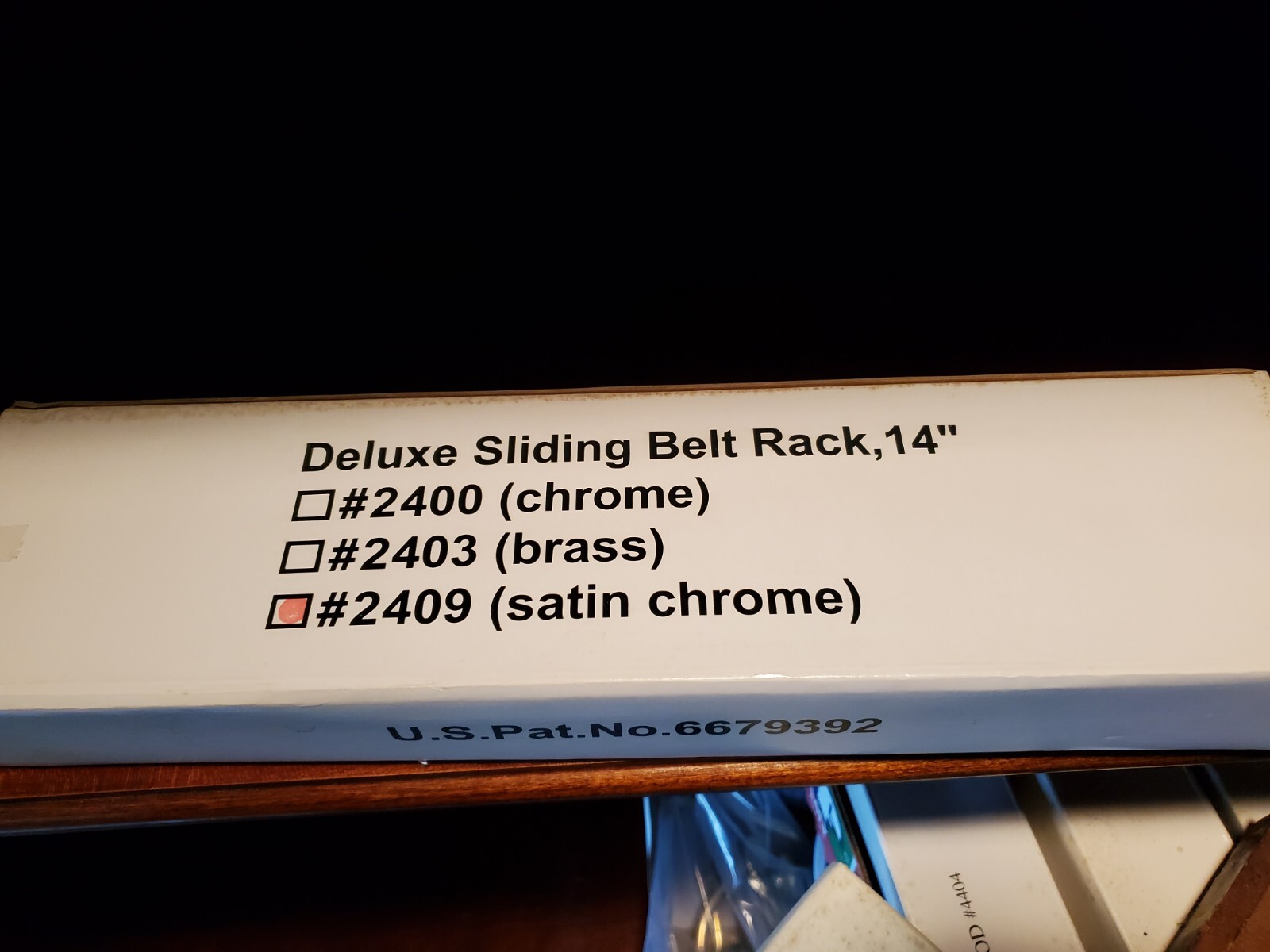 Sidelines 14" Deluxe Belt Rack Satin Chrome 2409. Combined Shipping Available