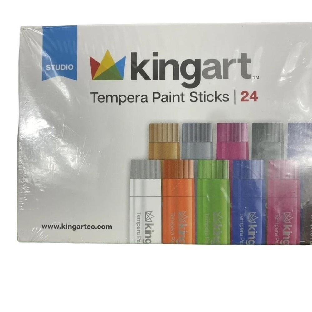 Kingart Studio Tempera Paint Sticks Quick Drying (24 Colors)
