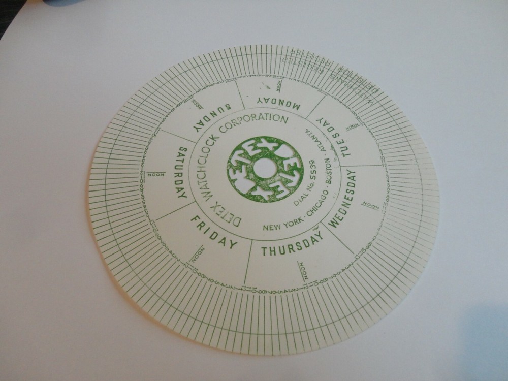 Detex Watchclock Paper disk