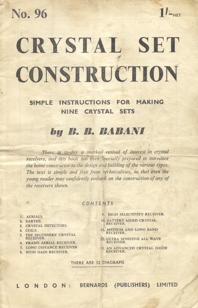 BABANI~ CRYSTAL SET CONSTRUCTION - AN ORIGINAL CIRCA 1950 RARE!! REF: 9541D