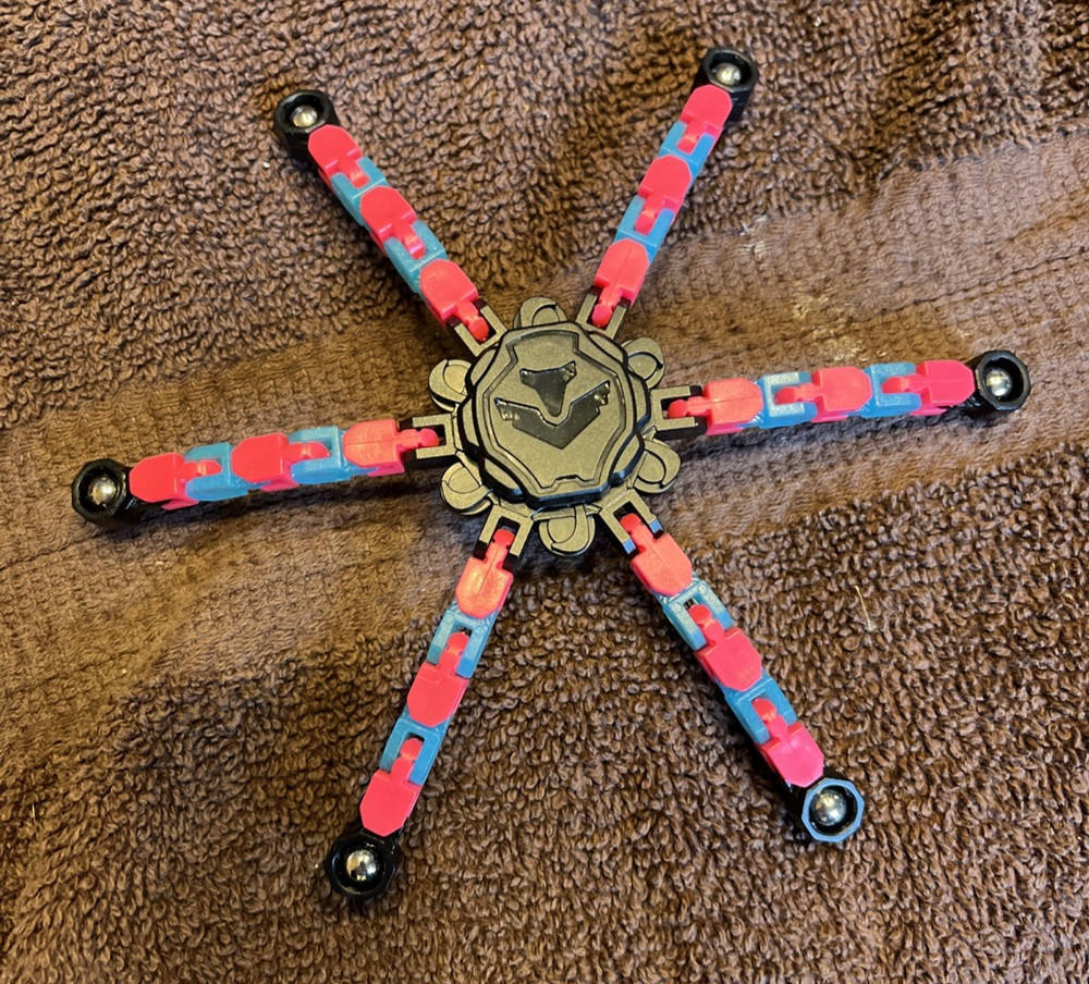 6 Transformable Fingertip Spin Top Fidget Spinner Transformable Multicolors￼