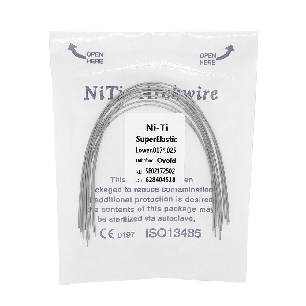 Dental Super Elastic NITI Rectangular Arch Wire Ovoid Natural Square Upper/Lower