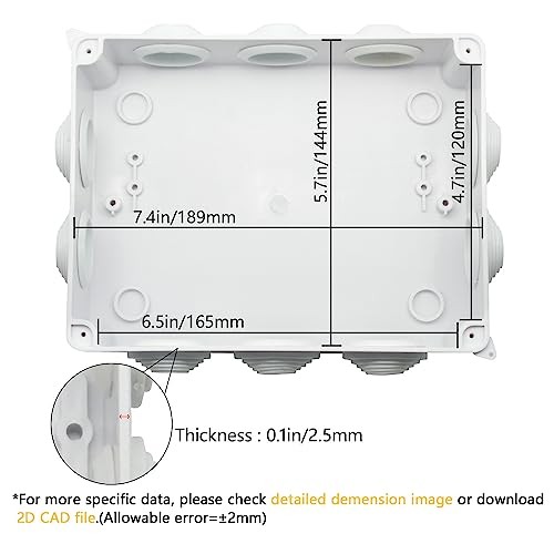 IP65 ABS Plastic Dustproof Waterproof Junction Box Universal Electrical