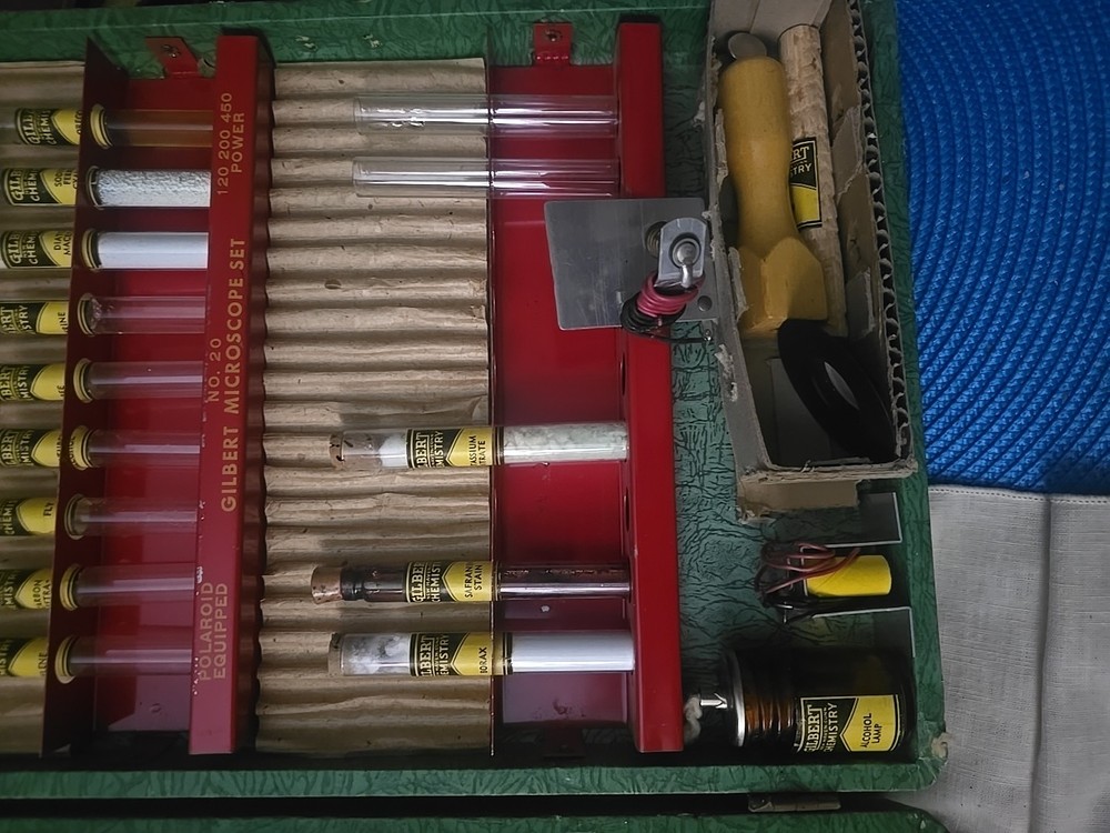 Vintage Gilbert Microscope and lab set