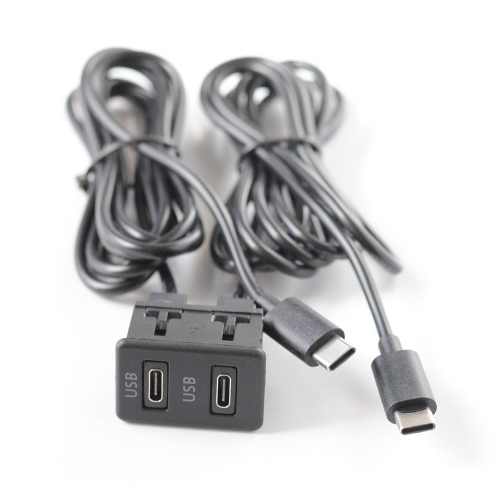 CENTER CONSOLE DUAL Type C PANEL SOCKET EXTENSION ADAPTER FOR VEHICLES