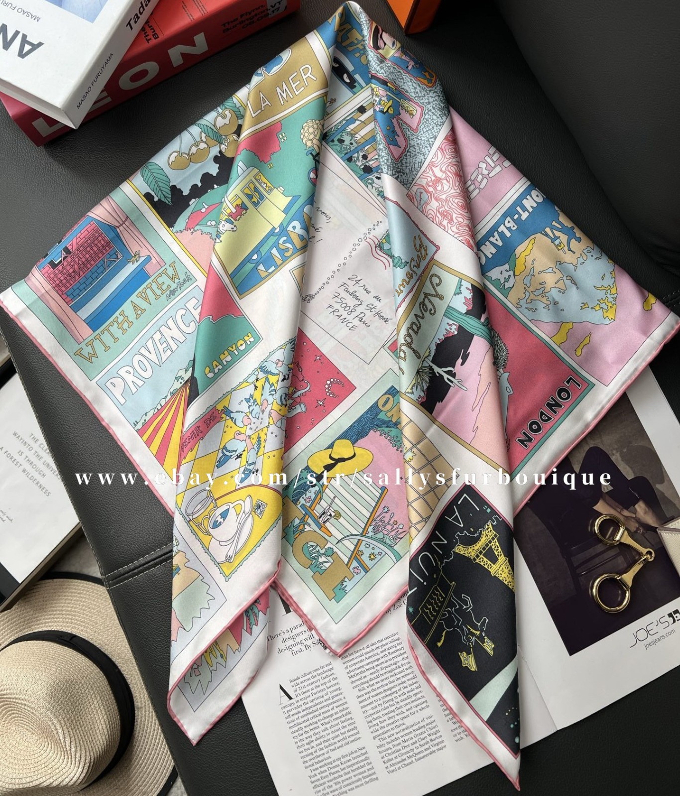 Sally Boutique 18 Momme Twill Silk Wrap Scarf Travel Print Double Face Shawl 35"