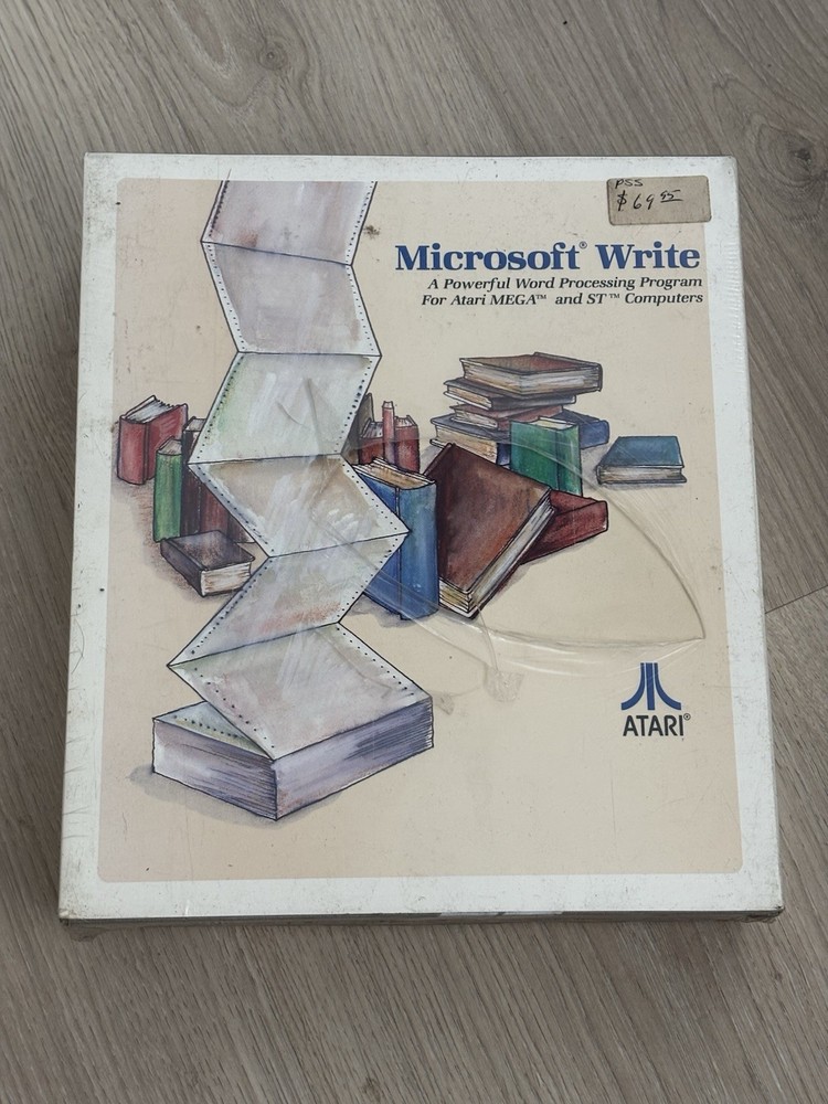 NEW Microsoft Write for Atari Mega & ST Computers DS5052 — Factory Sealed — 1987