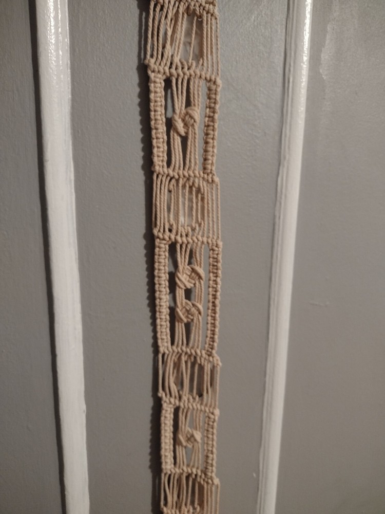 Boho Macrame Plant Or Small Fish Bowl Hanger & Wall Decor Hanger With Shells