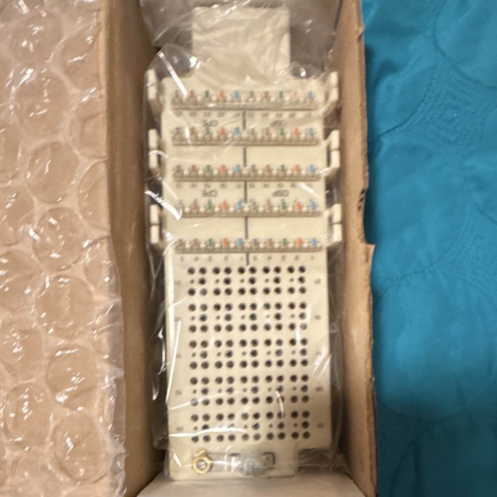 Telecom Punch-Down Terminal Block with Mounting Plate and Instructions