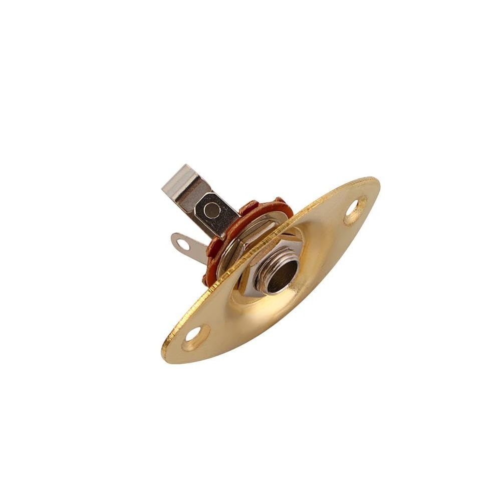 Pokinge 4 Pcs Oval Guitar Output Jack Socket Plate Replacemnet Electric Guita...