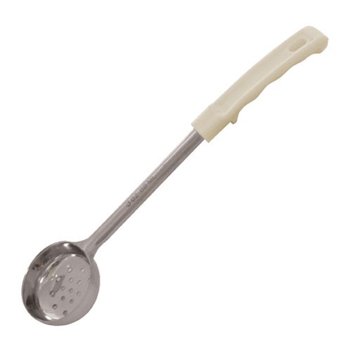 Winco FPP3 3 oz Beige Perforated Portion Spoon