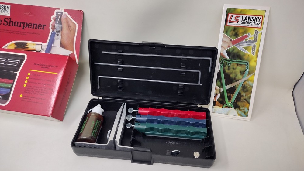 Lansky 3 Stone Controlled-Angle Knife Sharpening System Case Instructions NIB