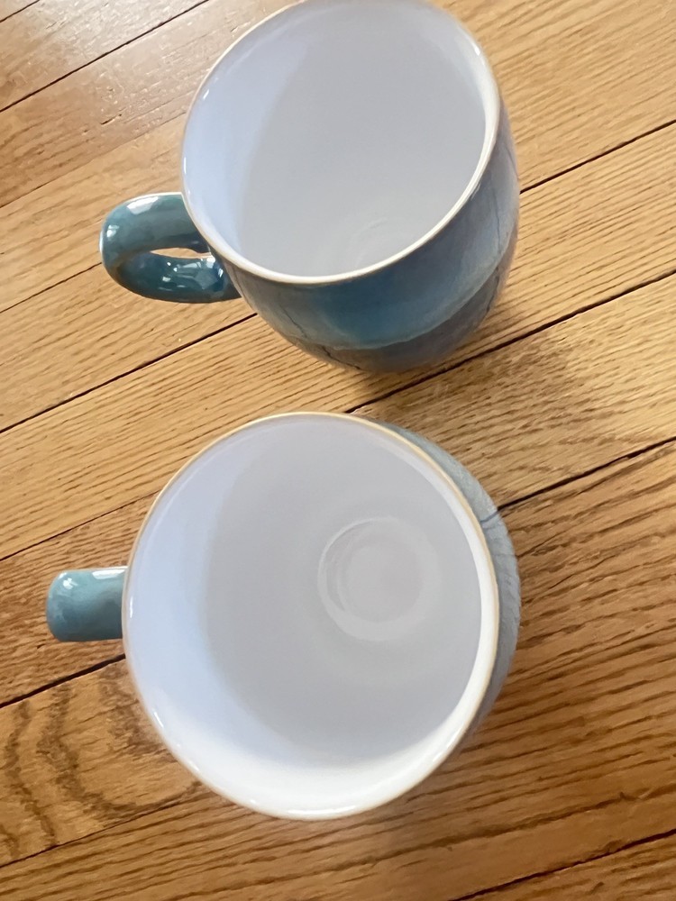 Two Denby-Langley Azure Coast Mugs