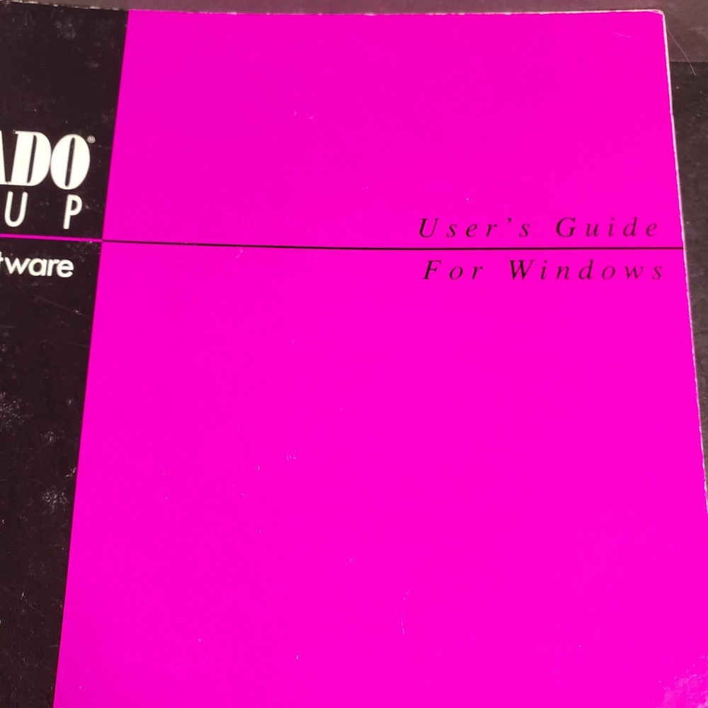 Colorado Tape Backup Software Users Guide For Windows PC Manual 1993