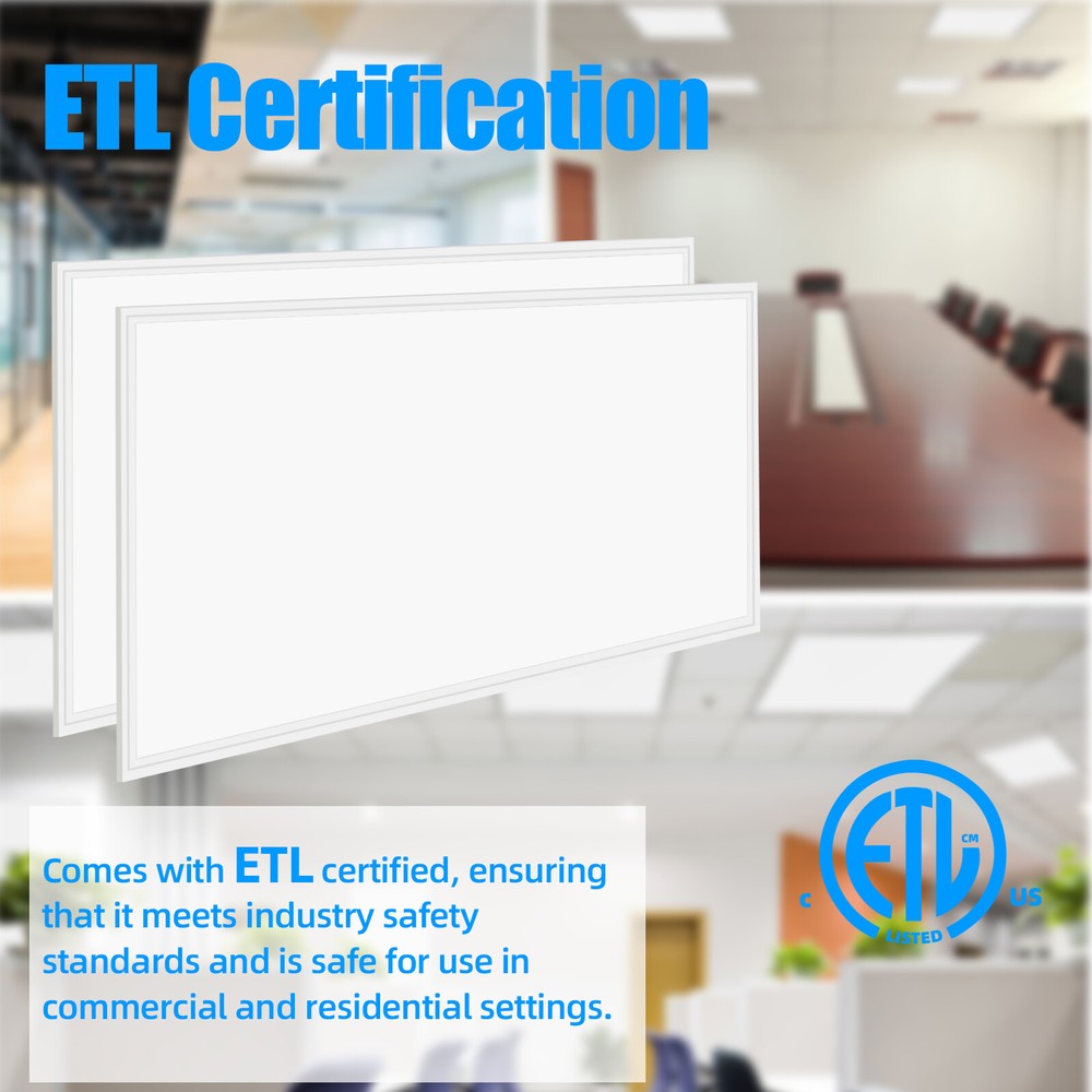 2x4 Led Flat Panel Light 8 Pack - 75W 7800LM Dimmable 2x4 Led Light Drop Ceiling