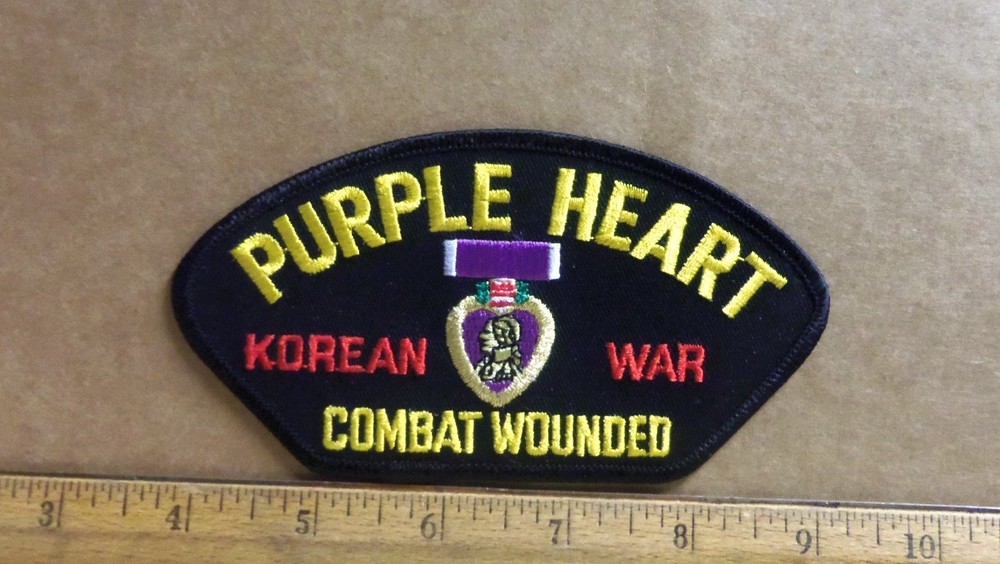 Korean War - Purple Heart - Combat Wounded Embroidered Patch