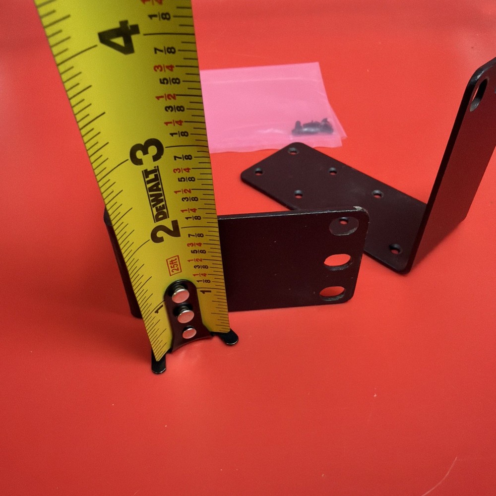 1U Rack Mount Ears Black 3” Width Each