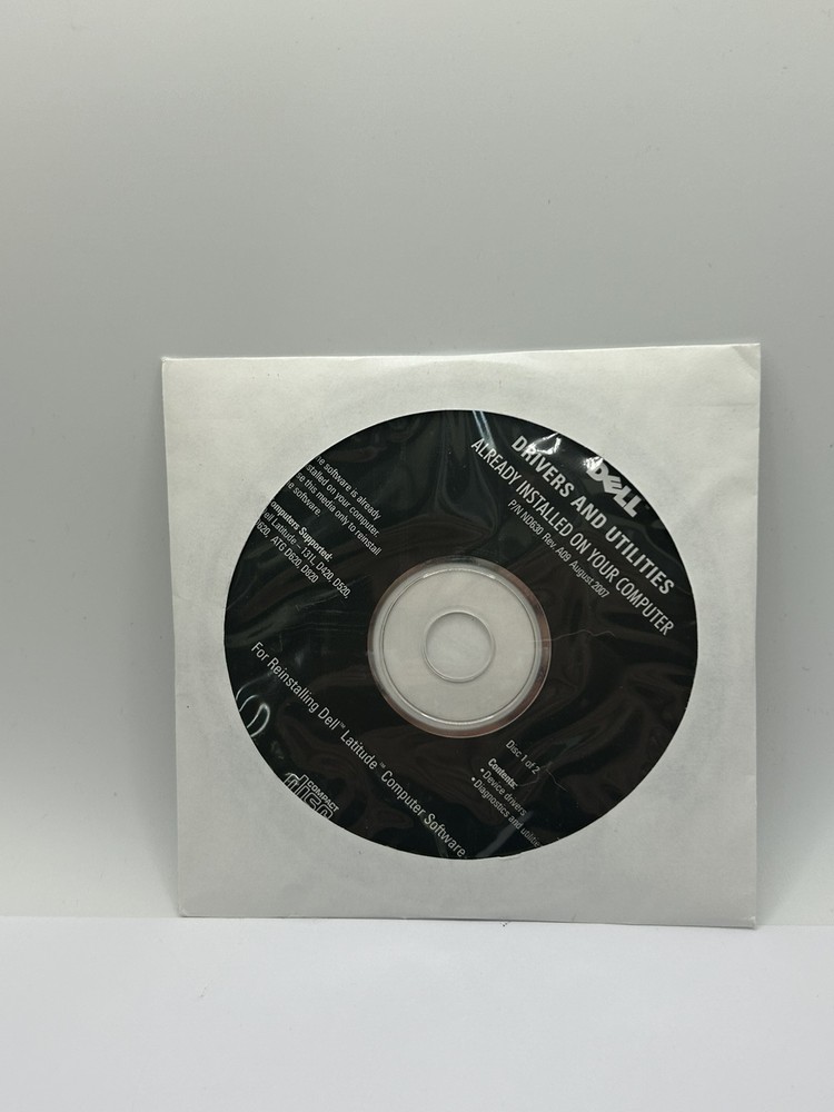 Dell Latitude Drivers & Utilities CD Reinstallation Disk Software 2007 P/N ND630