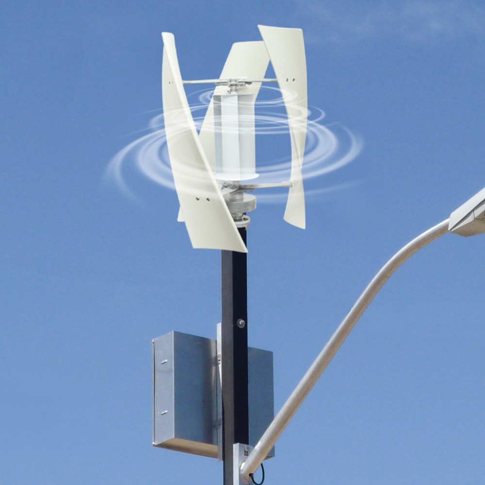100W 4-Blade Vertical Wind Turbine Generator - 24V W/Controller Windmill Power！