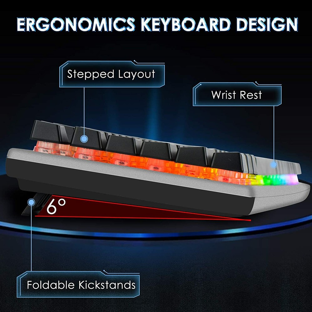 Beastron Wired Backlit Gaming Keyboard + Mouse & Mouse pad Combo Multimedia knob