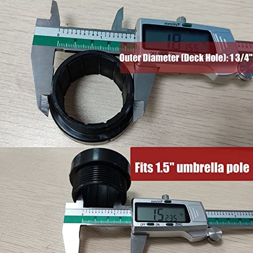2Pcs Pool Umbrella Stabilizer Adapter,Threaded Adapter Sleeves ONLY Fits White