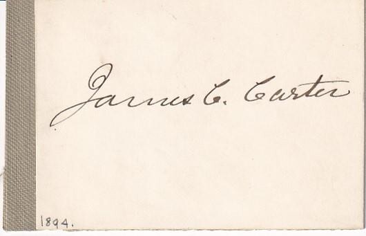 James C. Carter - Clipped Signature