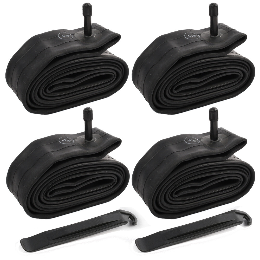 4pcs Bike/Bicycle Inner Tube 26" x 2.125"/2.35"/2.40" Schrader Valve Tire Levers