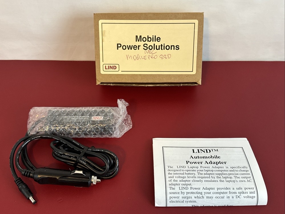 LIND Mobile Car Power Adapter  for------NEC MobilePro 880 Handheld PC