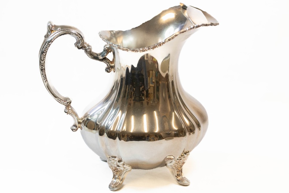 Silver Plated Water Pitcher LANCASTER ROSE by Poole Silver Co. 401A EUC (TDH)
