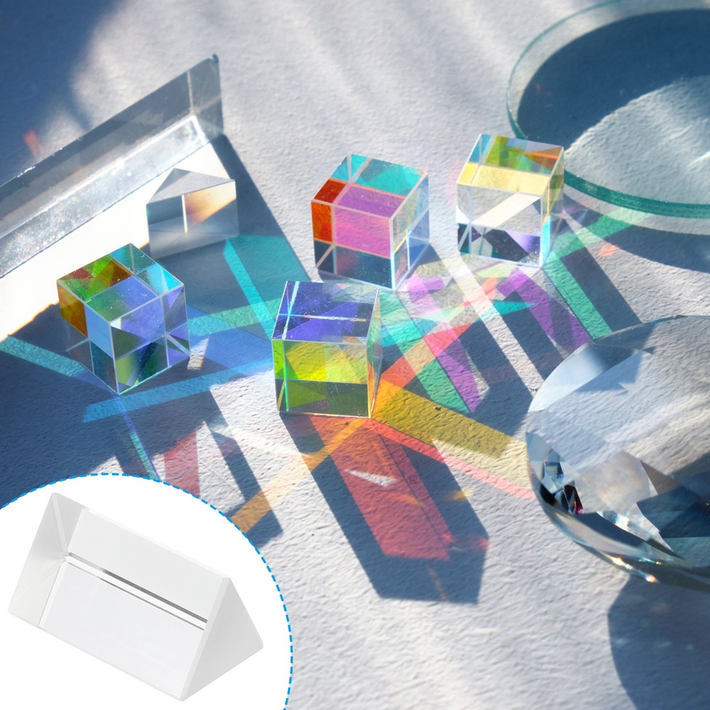 50mm/2" Triangular Prism Glass Optical Rainbow Prism Clear