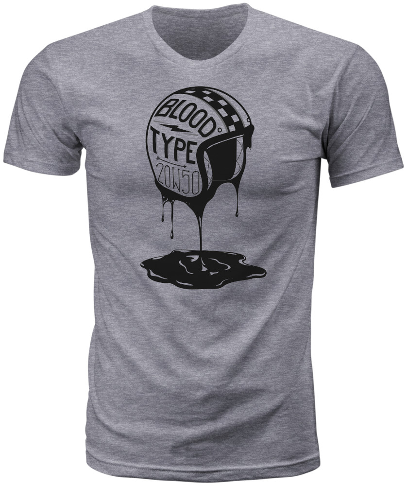 BLOOD TYPE TEE HEATHER SM