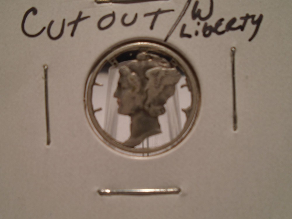 Mercury Dime Cut-Out !! NICE LooK !!