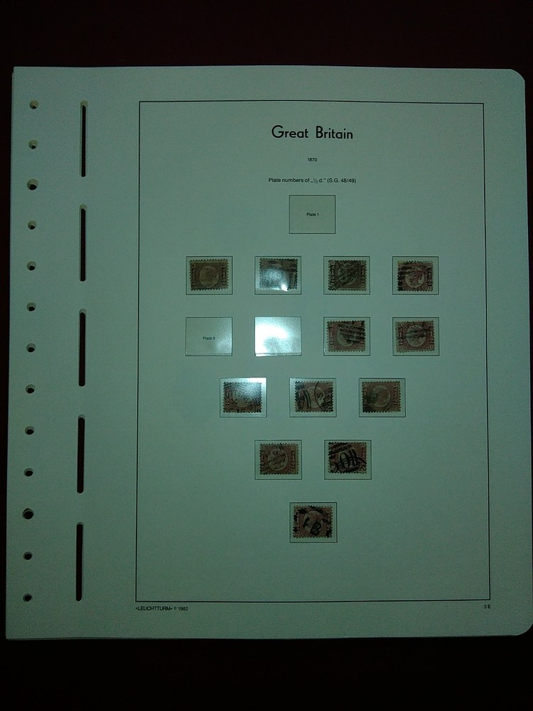 LIGHTHOUSE Hingeless album pages Great Britain 1840-1901 Used Ref 1840.1