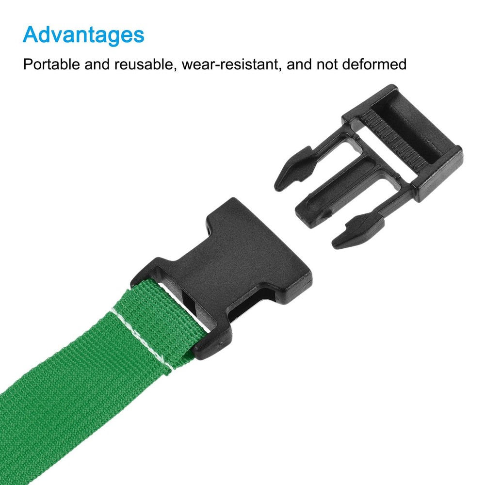 Utility Strap with Buckle 1x20 Inch Polyester Quick Release Belt(Green)