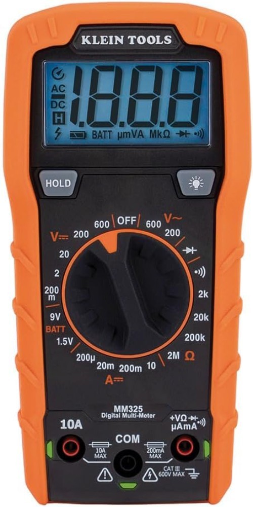 Multimeter, Digital Manual-Ranging 600V AC/DC Voltage Tester, Tests Batteries...