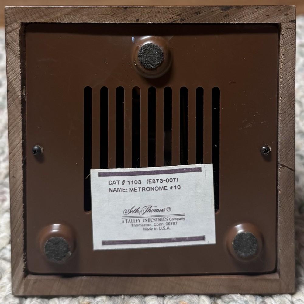 Seth Thomas Metronome, Not Including Key Or Cover,￼Tested Working