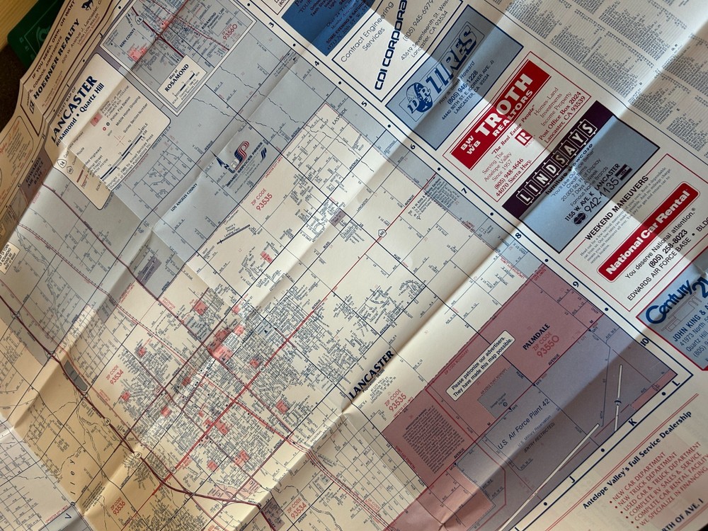 EDWARDS AIR FORCE STREET MAP AND BASE
