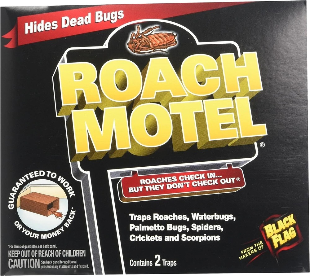 Black Flag Roach Motel Insect Trap, 6-Pack | Cardboard Glue Traps