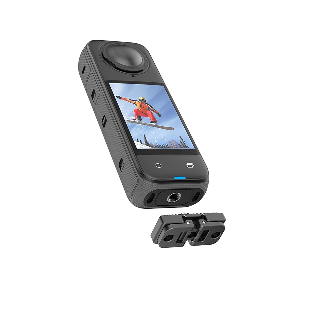 For Insta360 X4 Camera Foldable Quick Release Adapter Mount Accessory Black