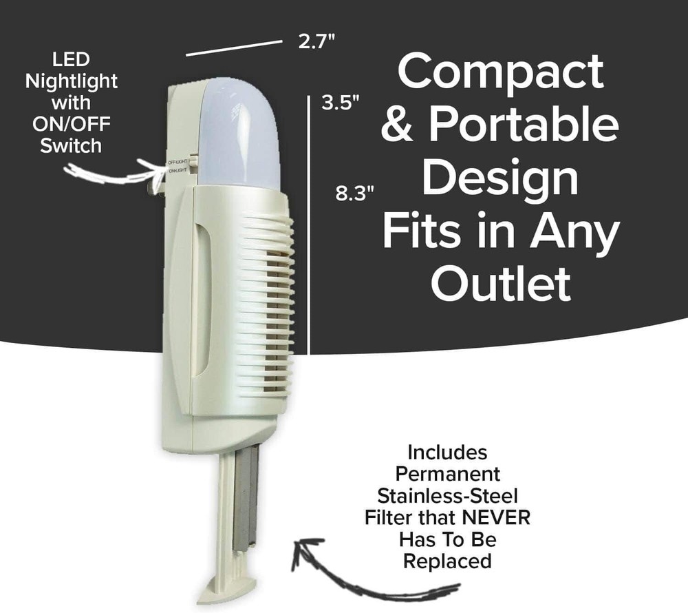 BulbHead Air Police Advanced Ionic Air Purifier - White