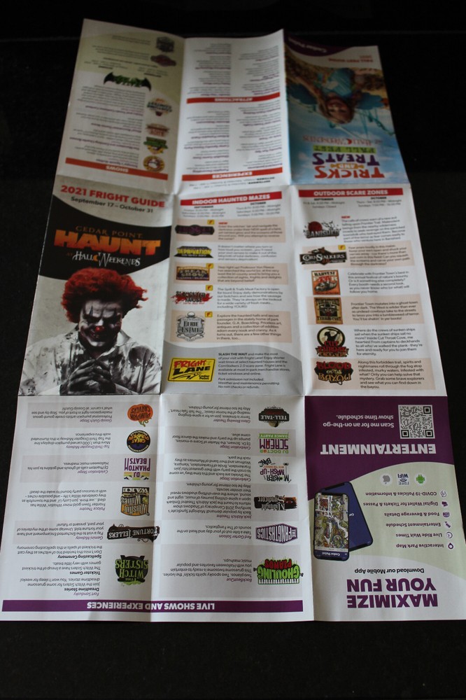 Cedar Point Park Map/Brochure