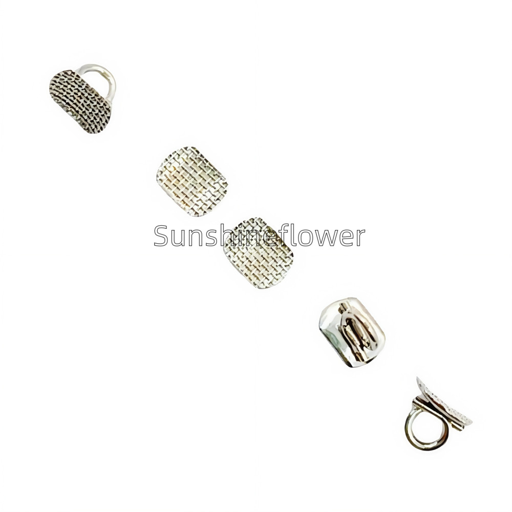 100 Pcs Dental Direct Bond Eyelets Rectangular Crimpable Hook Lingual Buttons