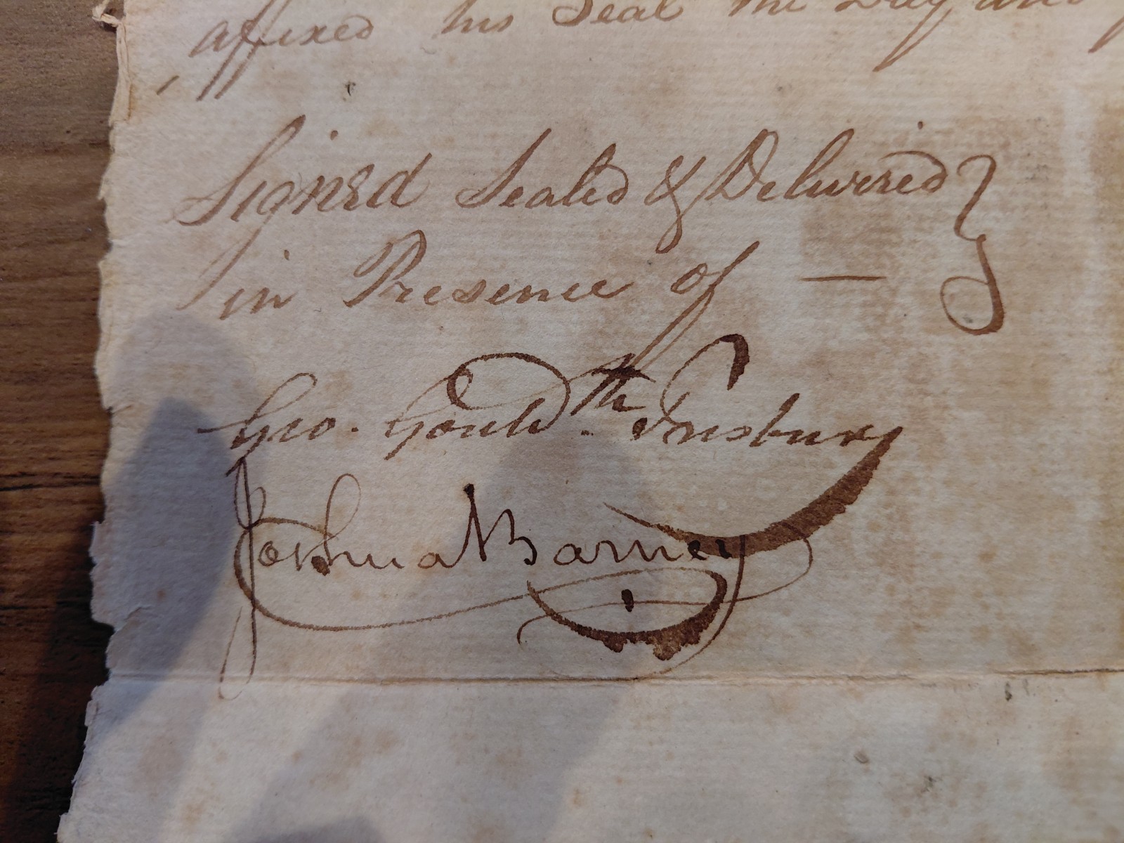 Revolutionary War Navy Joshua Barney Todd's Range Coles Harbor Baltimore Deed