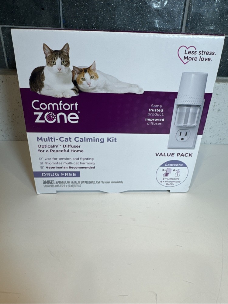 Comfort Zone Multi Cat Calming Diffuser Kit 3 Diffusers 6 Refills Pheromone