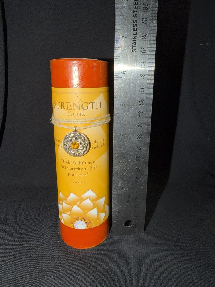 Strength Lotus Candle w Pendant