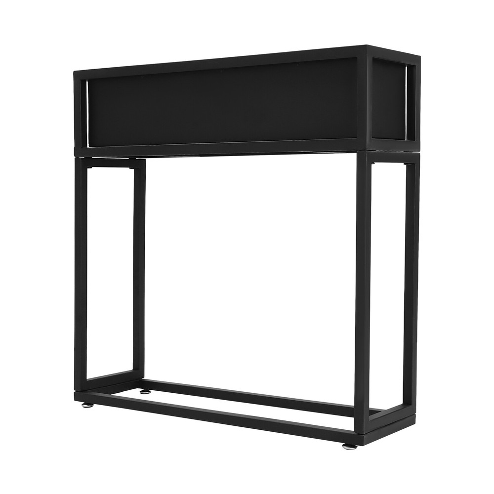28*8*28" Elevated Planter Box Tall Rectangular Planter Garden Plant Stand Black
