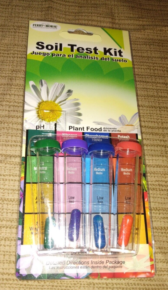 NEW! FERRY MORSE Soil Test Kit For pH Nitrogen Phosphorus & Potash